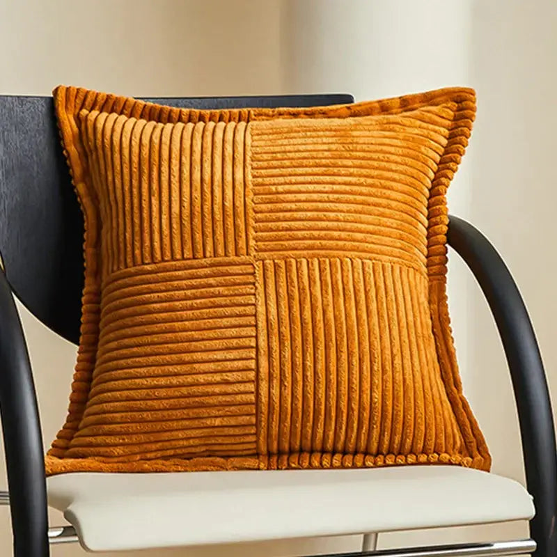Boho striped emerald green corduroy pillow covers living room decor