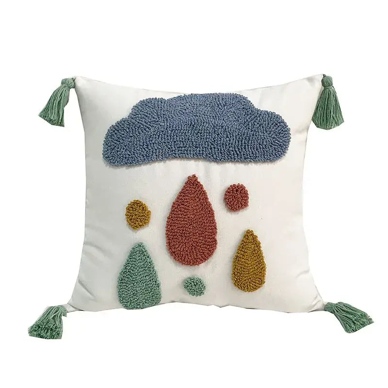 Boho sun and moon embroidered decorative pillowcases 45x45 bedroom