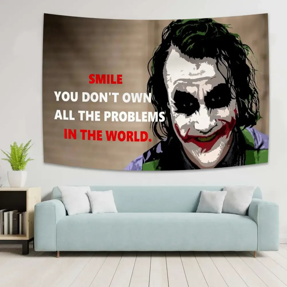Boho white and red joker tapestry bedroom tarot wall art