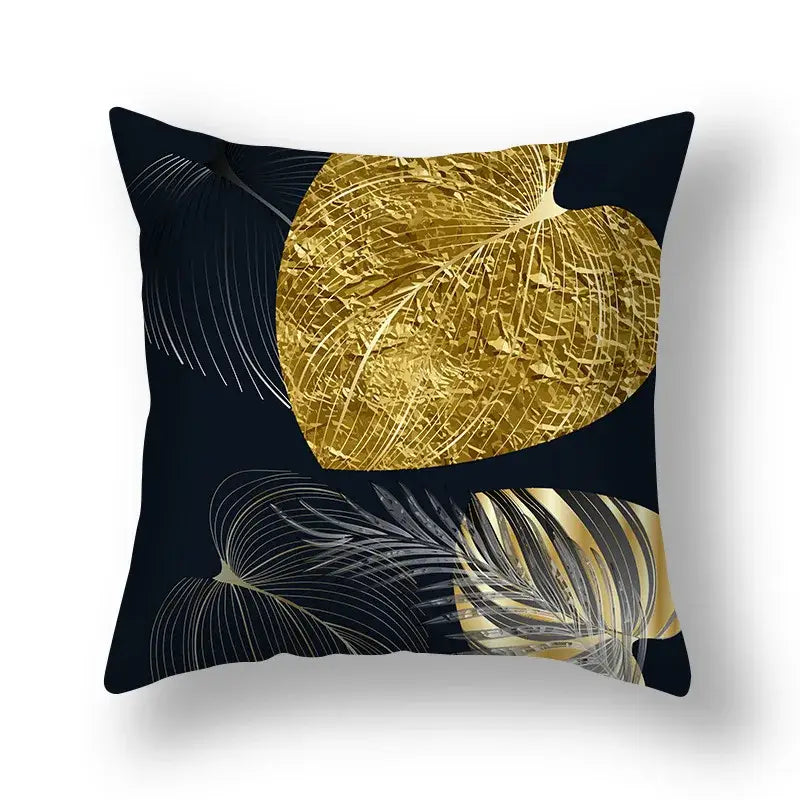 Botanical big leaves cushion covers living room decorative pillows