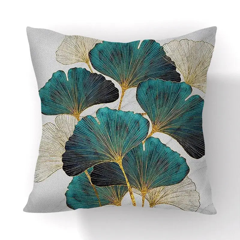 Botanical big leaves cushion covers living room decorative pillows
