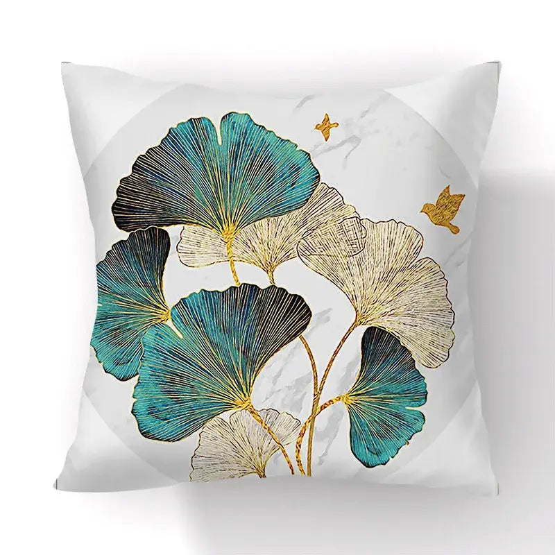 Botanical big leaves cushion covers living room decorative pillows