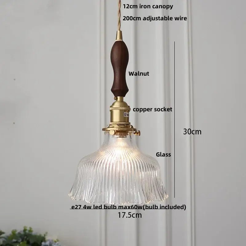 Brass crystal clear glass led pendant lights dining room decorbites