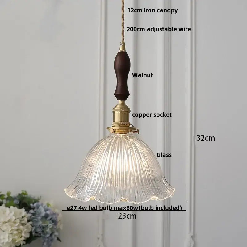 Brass crystal clear glass led pendant lights dining room decorbites