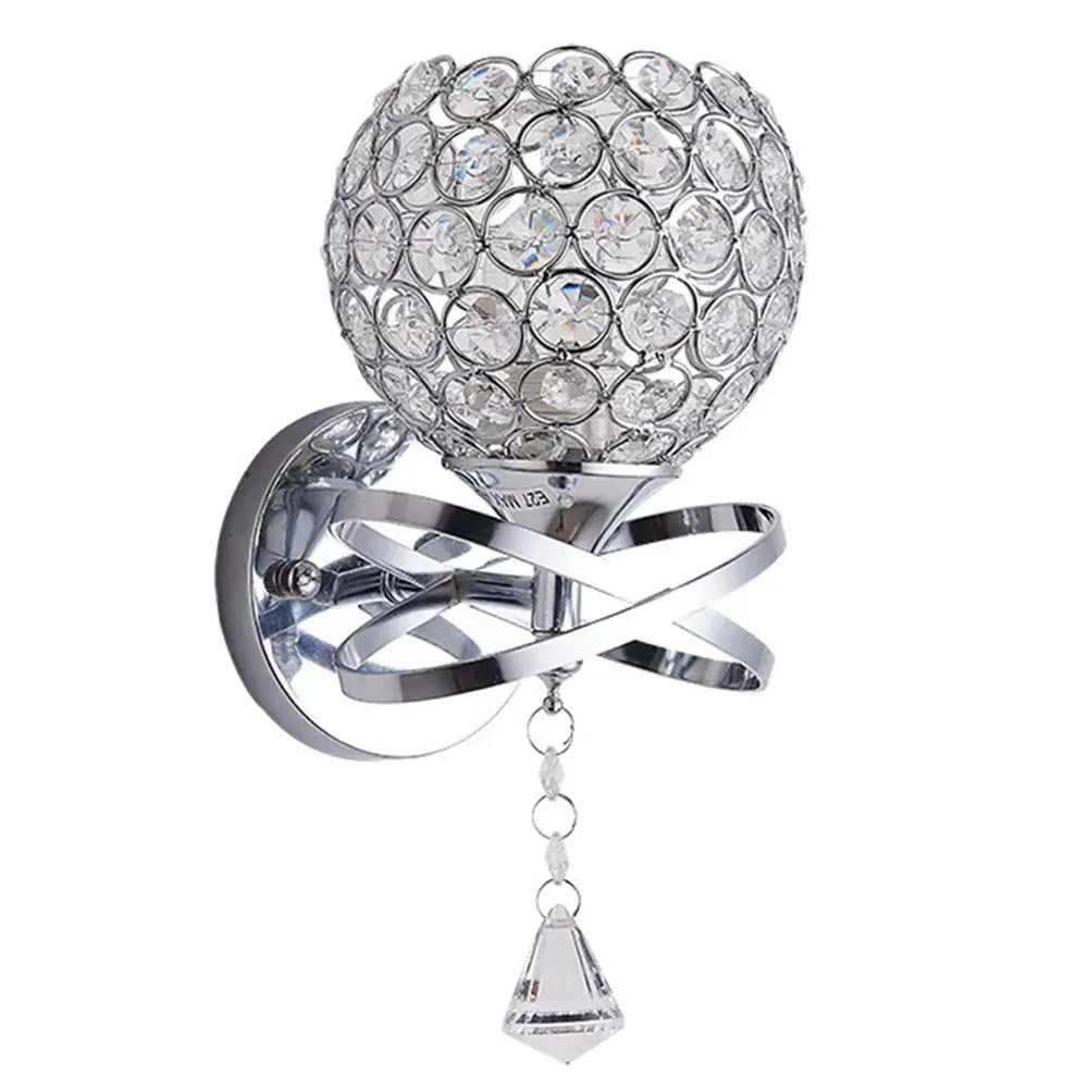 Brass brass crystal glass wall sconce bedroom lighting