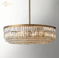 Brass decorbites crystal round pendant chandelier dining room