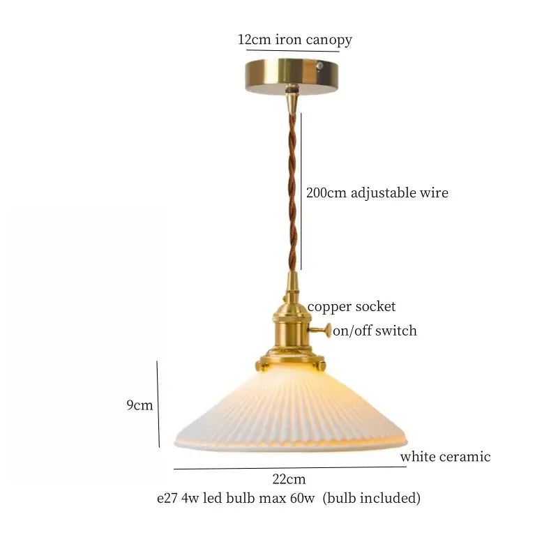 Brass glass lotus leaf pendant lamp dining room set