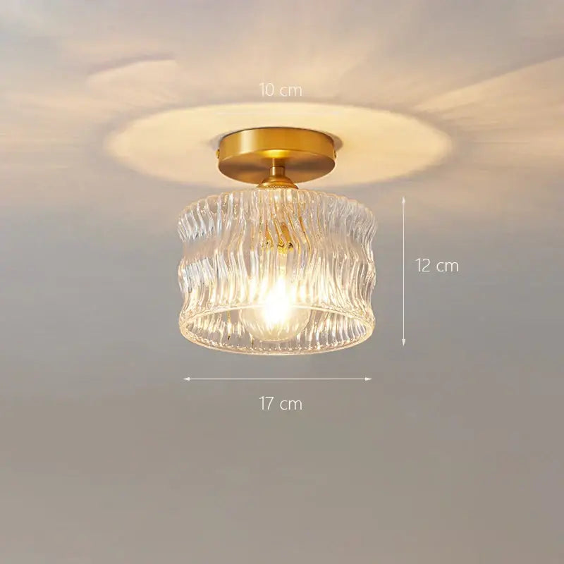 Brass glass shade pendant ceiling lamp for kitchen lights