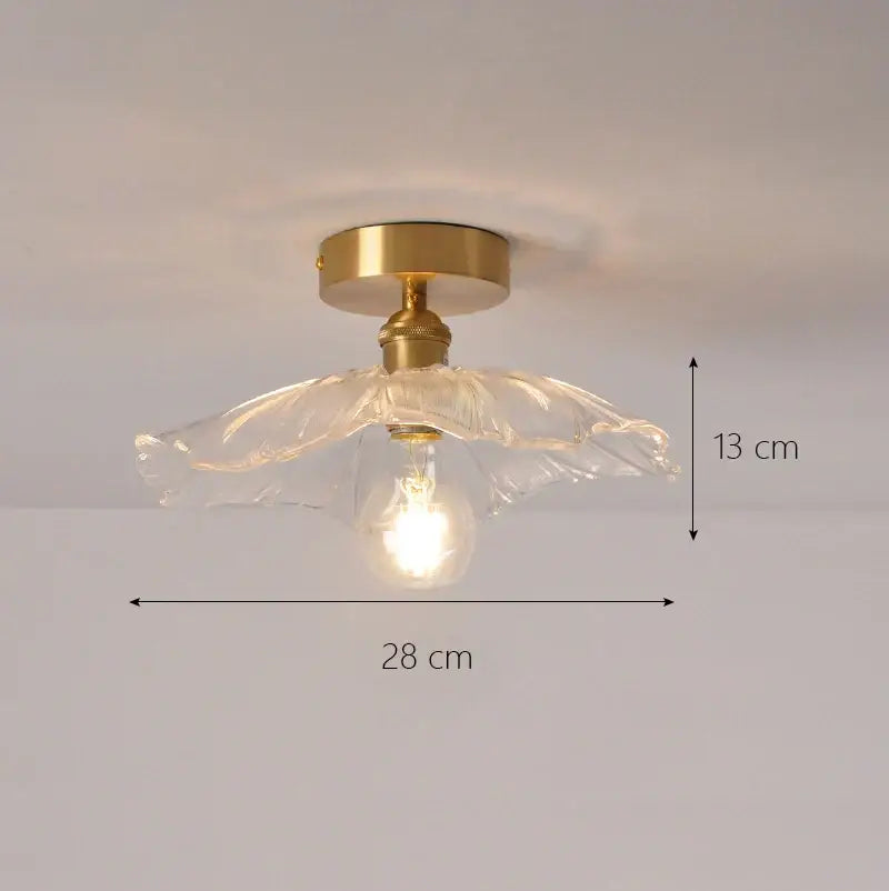 Brass glass shade pendant ceiling lamp for kitchen lights