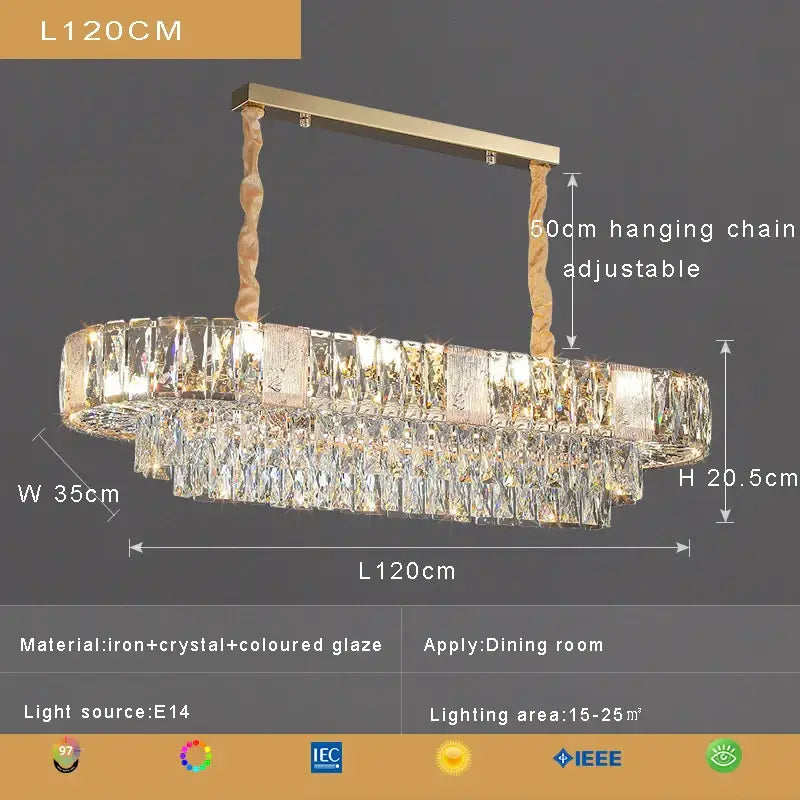 Brass multi tiered decorbites crystal ceiling chandelier living room