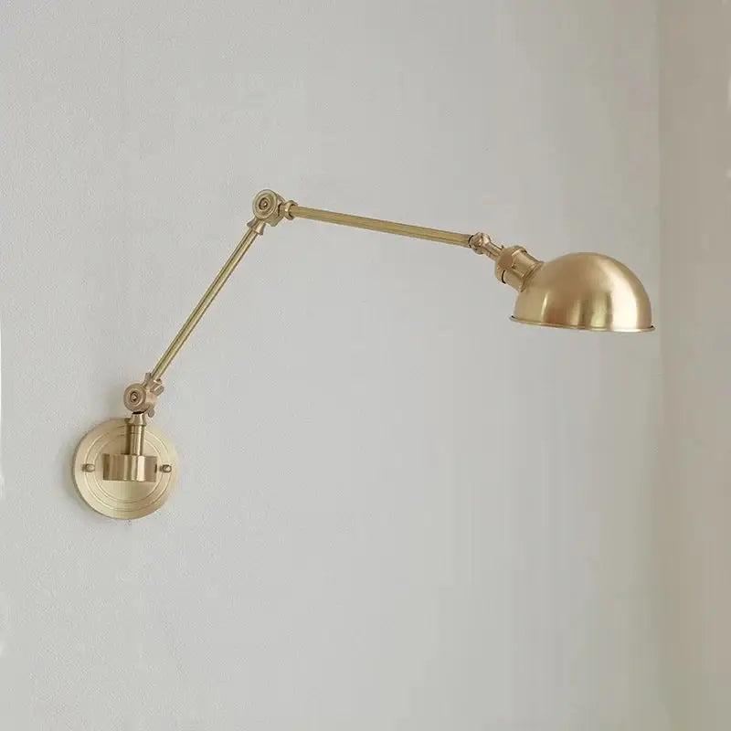 Brass ribbed glass ceramic copper led wall lamp bedroom sconce