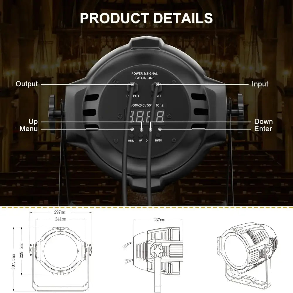 Bright white wall washing strobe lights with stand for stage show