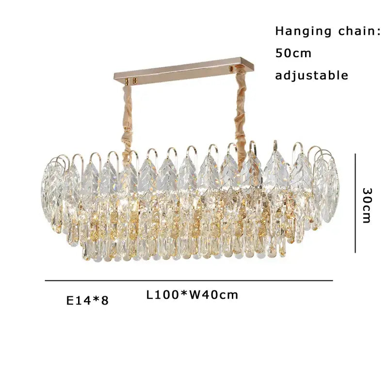 Brilliance crystal chandelier rose gold & amber – living room light