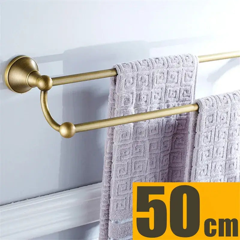 Bronze and white ceramic bathroom accessories set bathroom decor
