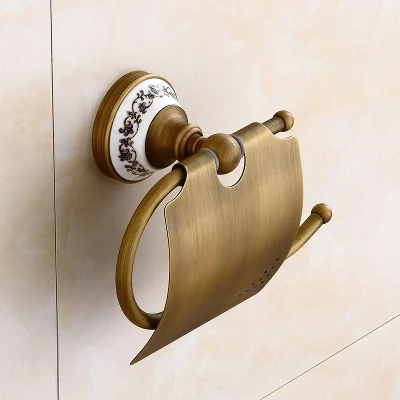 Bronze bathroom hardware set ceramic detail bathroom accessories