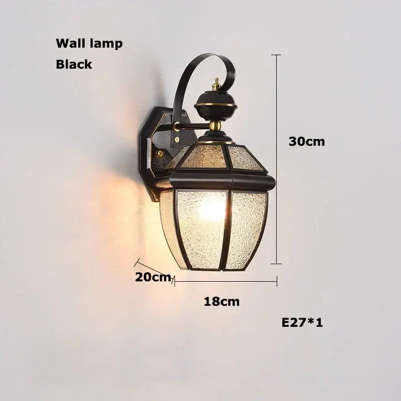 Bronze black glass globe chandelier foyer light