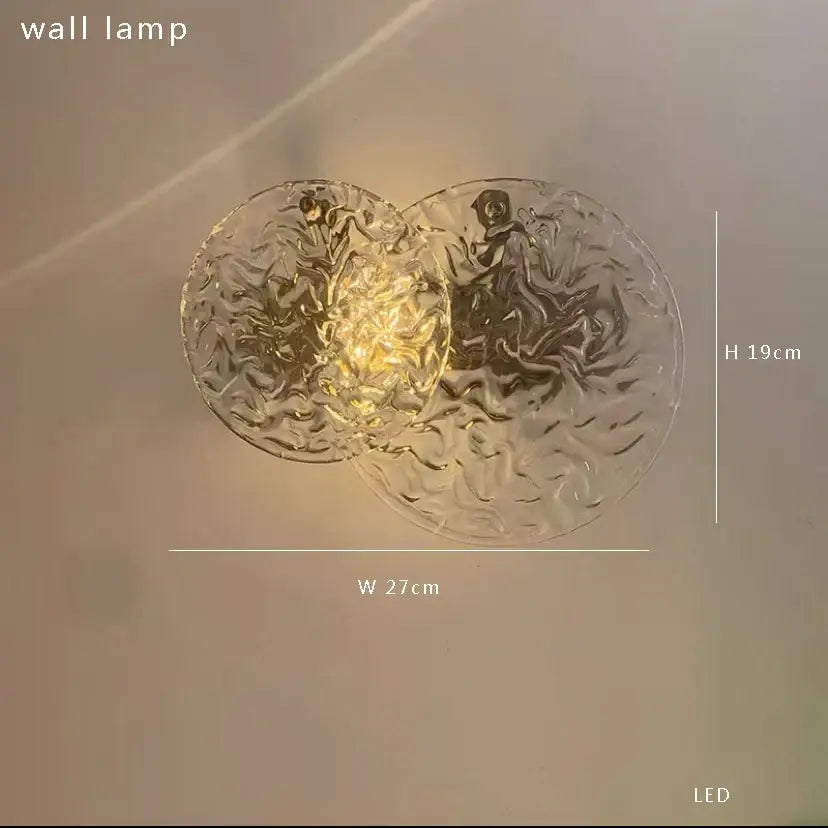 Bronze bubble glass wall sconce lamps bedroom pair