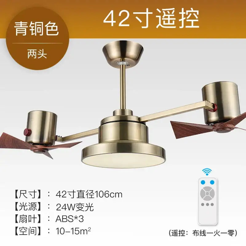 Bronze bronze decorbites ceiling fan with wood blades for living room