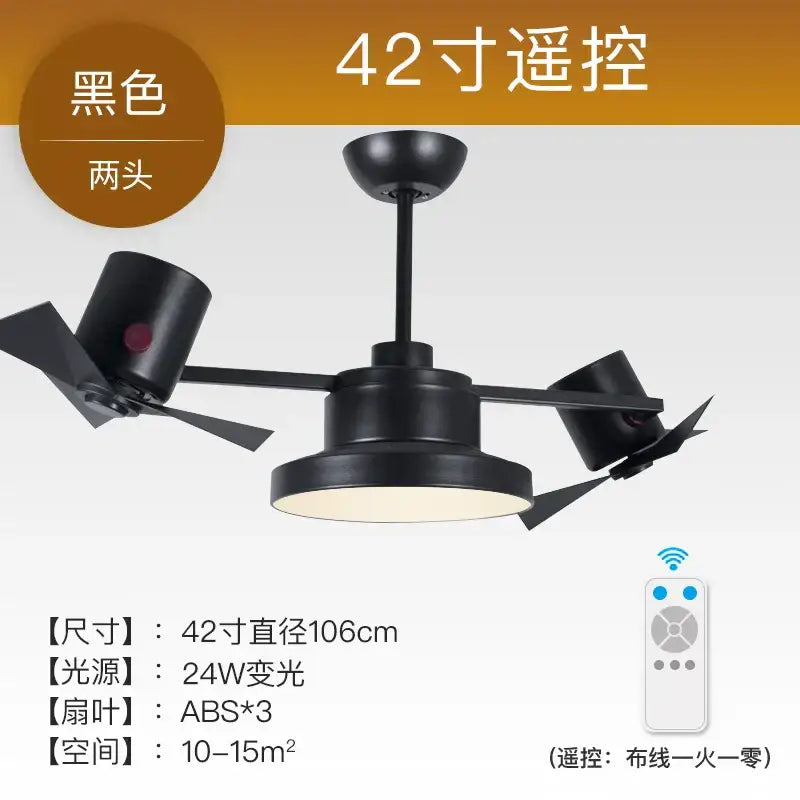Bronze bronze decorbites ceiling fan with wood blades for living room