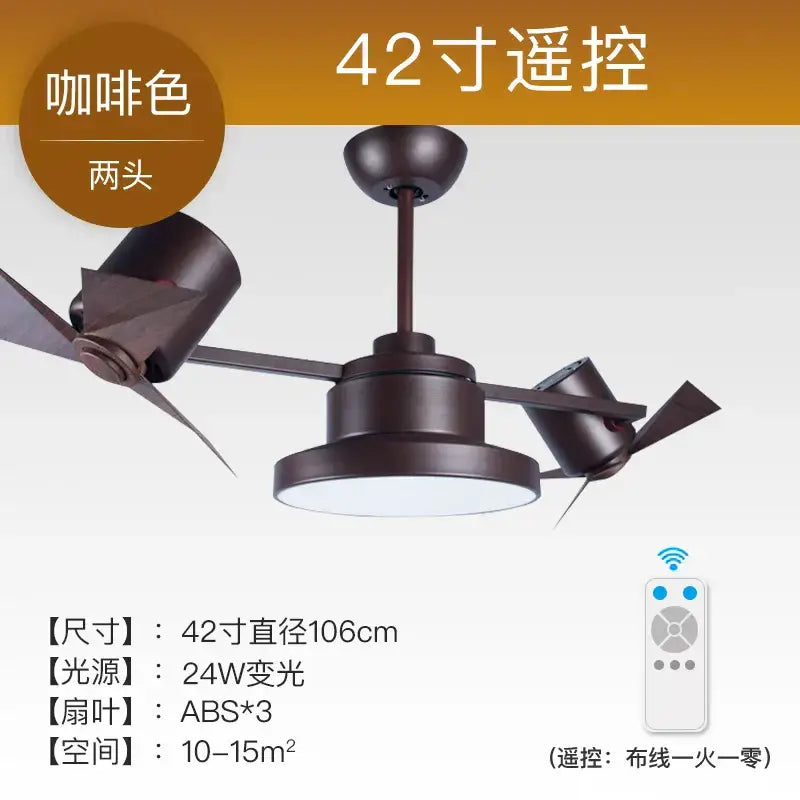 Bronze bronze decorbites ceiling fan with wood blades for living room