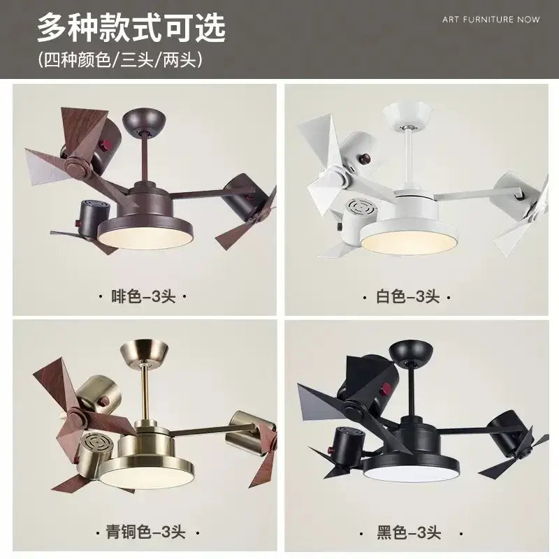 Bronze bronze decorbites ceiling fan with wood blades for living room