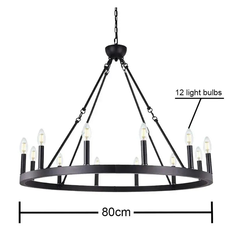 Bronze bronze decorbites iron round led pendant chandelier living room