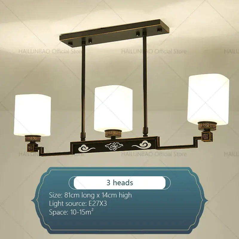 Bronze high jump floor hollow chandelier for duplex living room