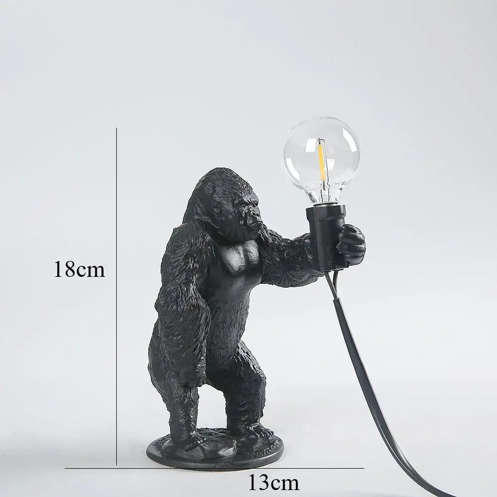 Bronze king kong gorilla table lamp bedroom night light