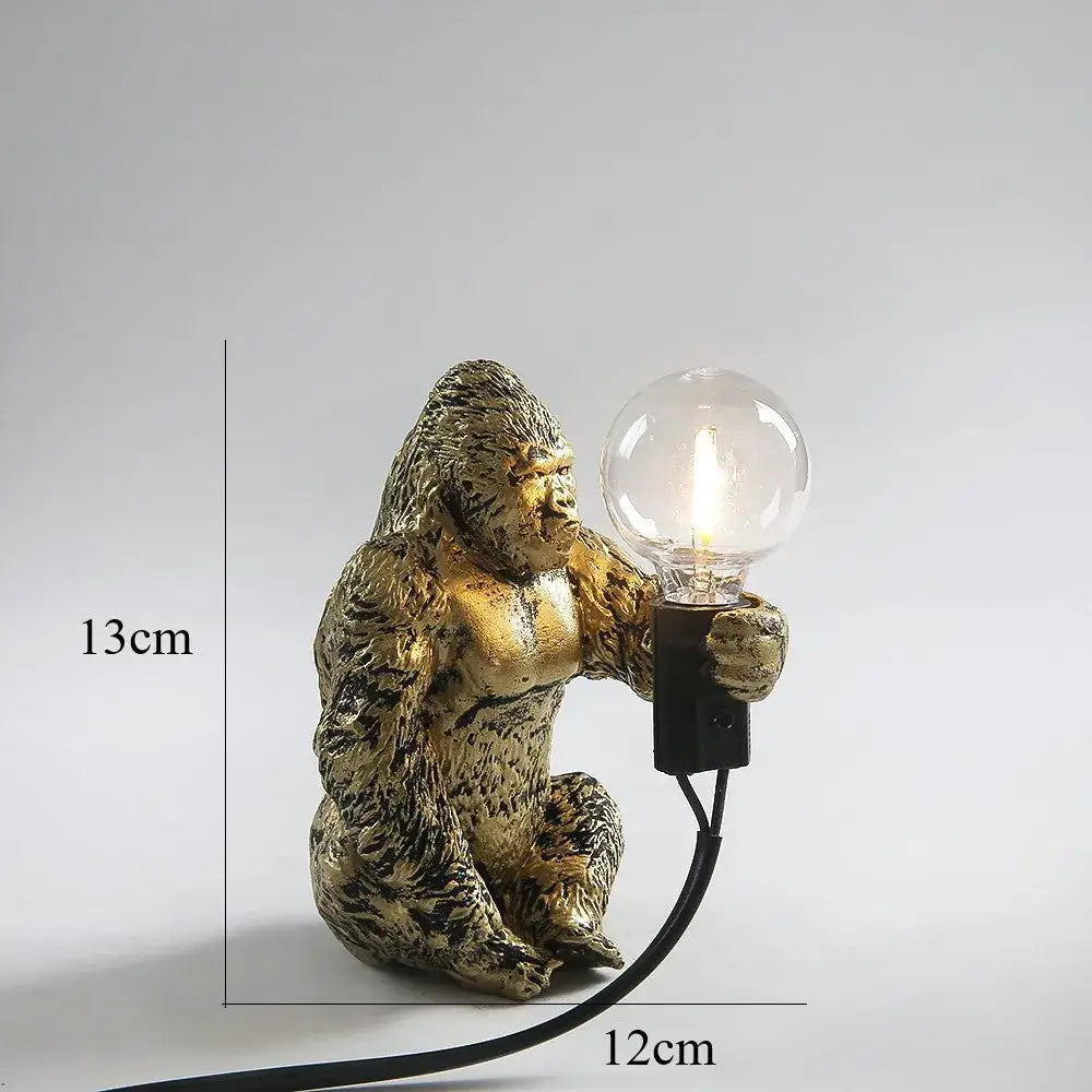 Bronze king kong gorilla table lamp bedroom night light