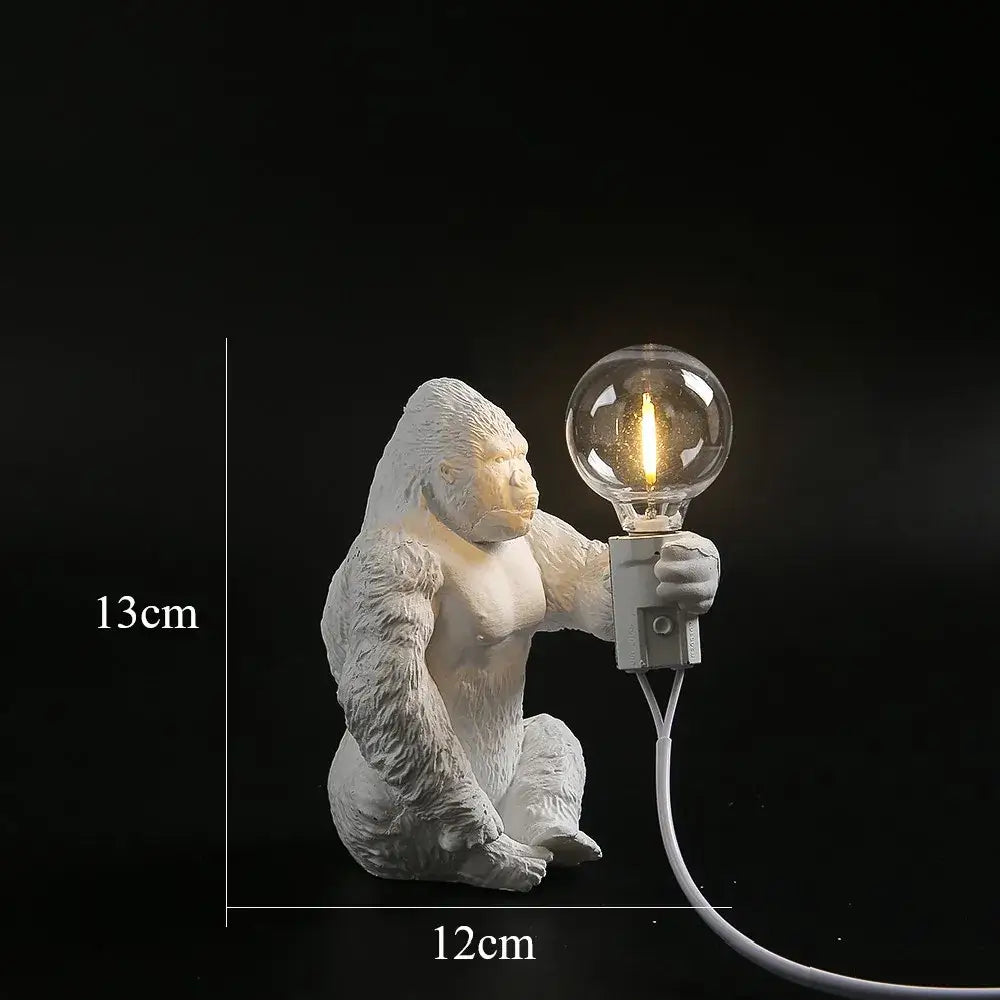 Bronze king kong gorilla table lamp bedroom night light