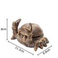 Brown crab ceramic ashtray phone holder office desk decoration