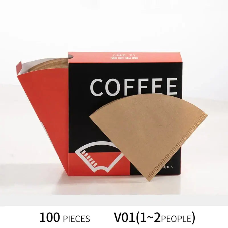 Brown filter paper coffee cone – kitchen brewing accessory