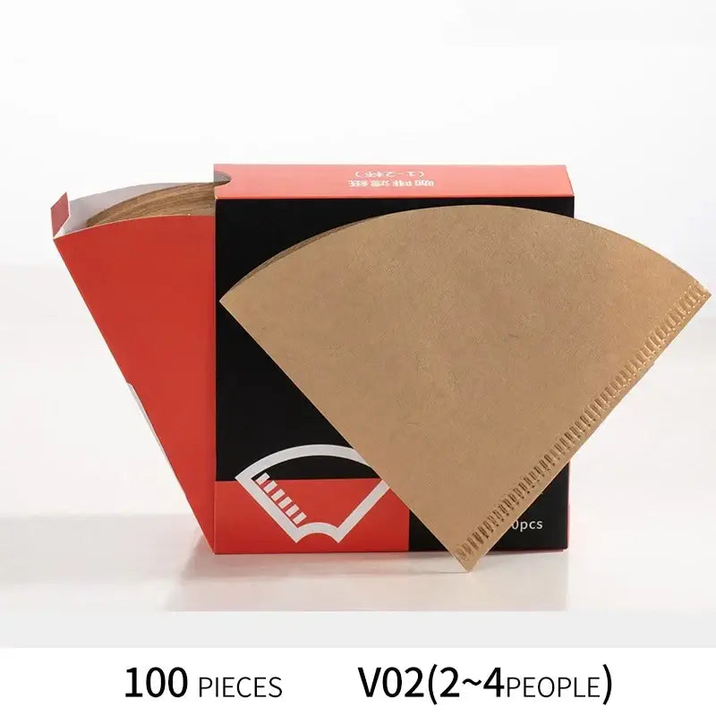 Brown filter paper coffee cone – kitchen brewing accessory