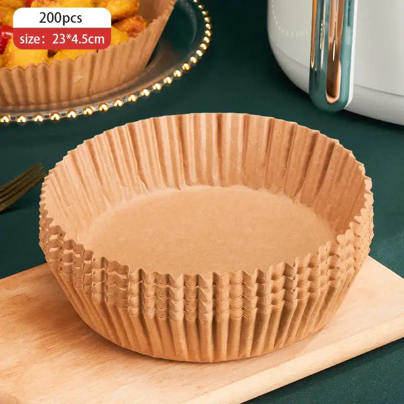 Brown non-stick barbecue paper baking cups kitchen cooking plate
