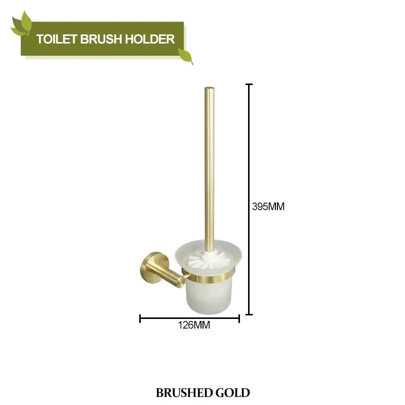 Brushed gold bathroom pendant set with towel bar and paper holder