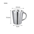 Brushed metallic stainless steel thermal mug set kitchen drinkware