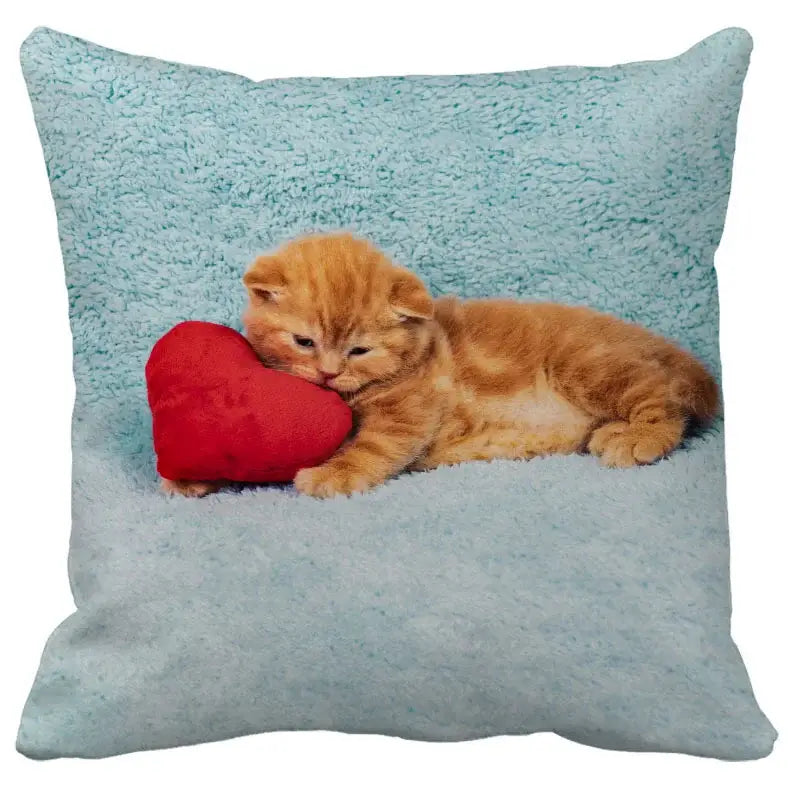 Bubble black cats white square cushion cover living room pillow case