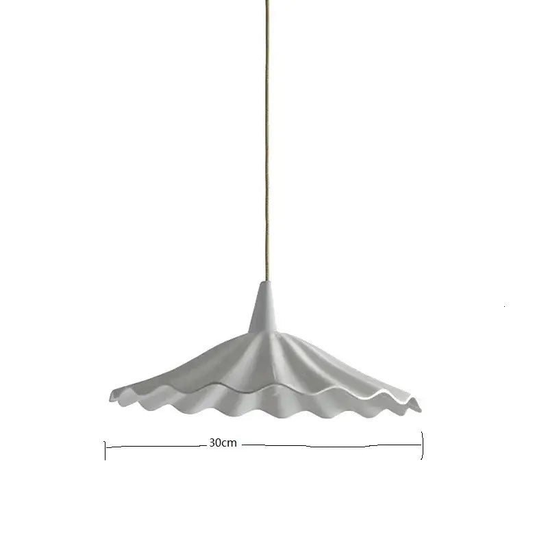 Butterfly ceramic led pendant lamp bedroom white fluted light