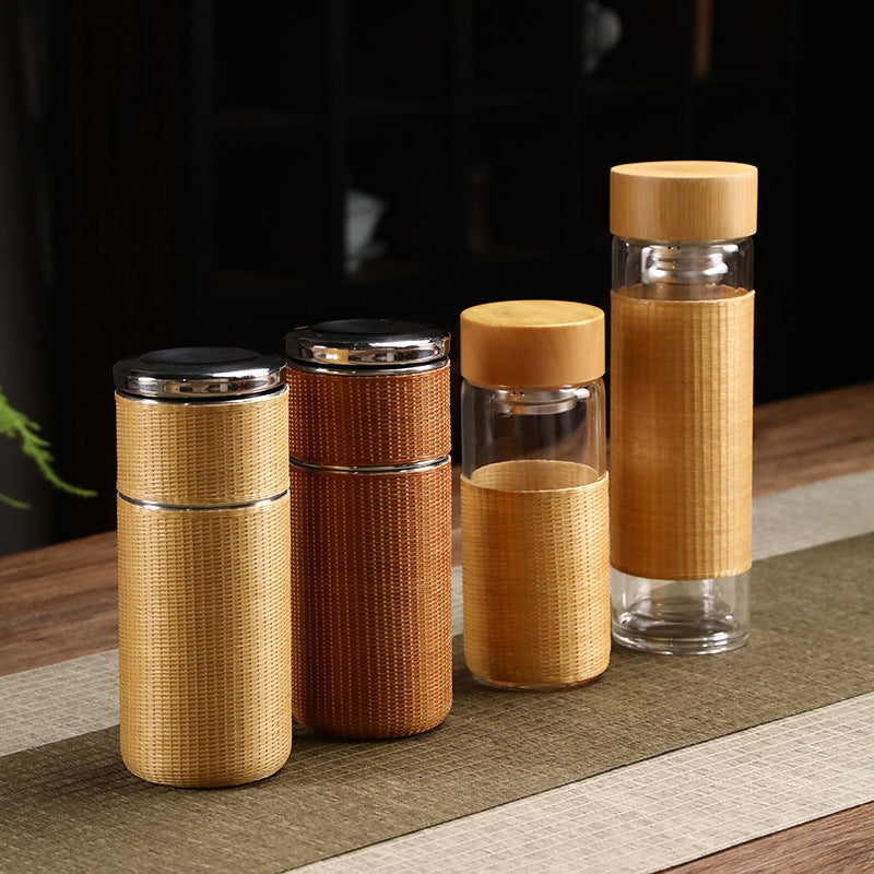 Bamboo Insulated Thermos Cup