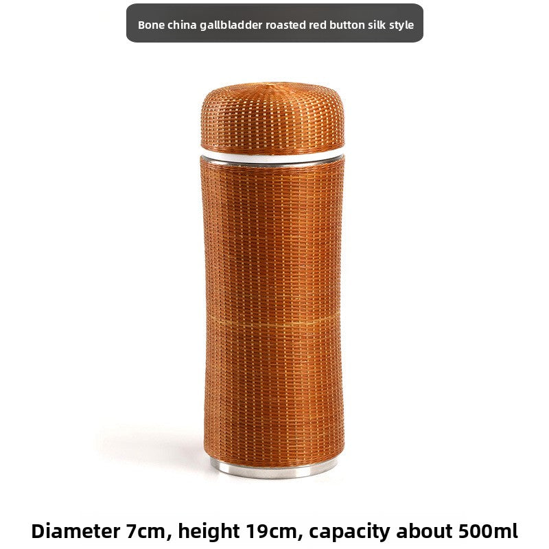 Bamboo Insulated Thermos Cup