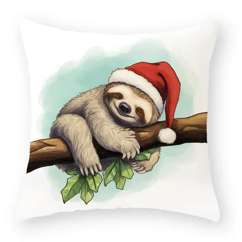 Cartoon animal christmas pillowcase set of 9 living room decor