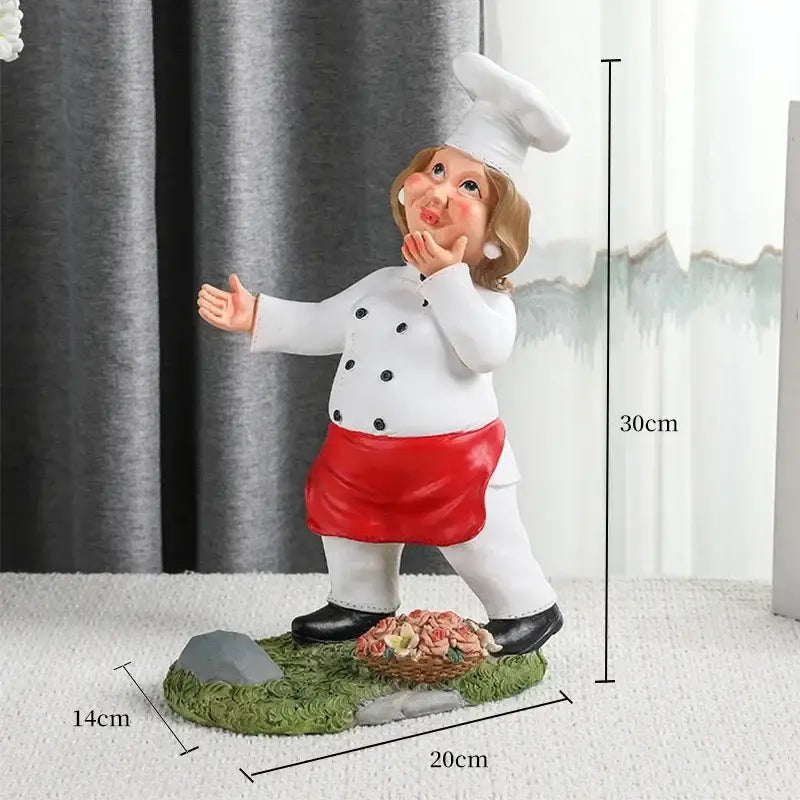 Cartoon chef resin wine rack kitchen decor storage holder