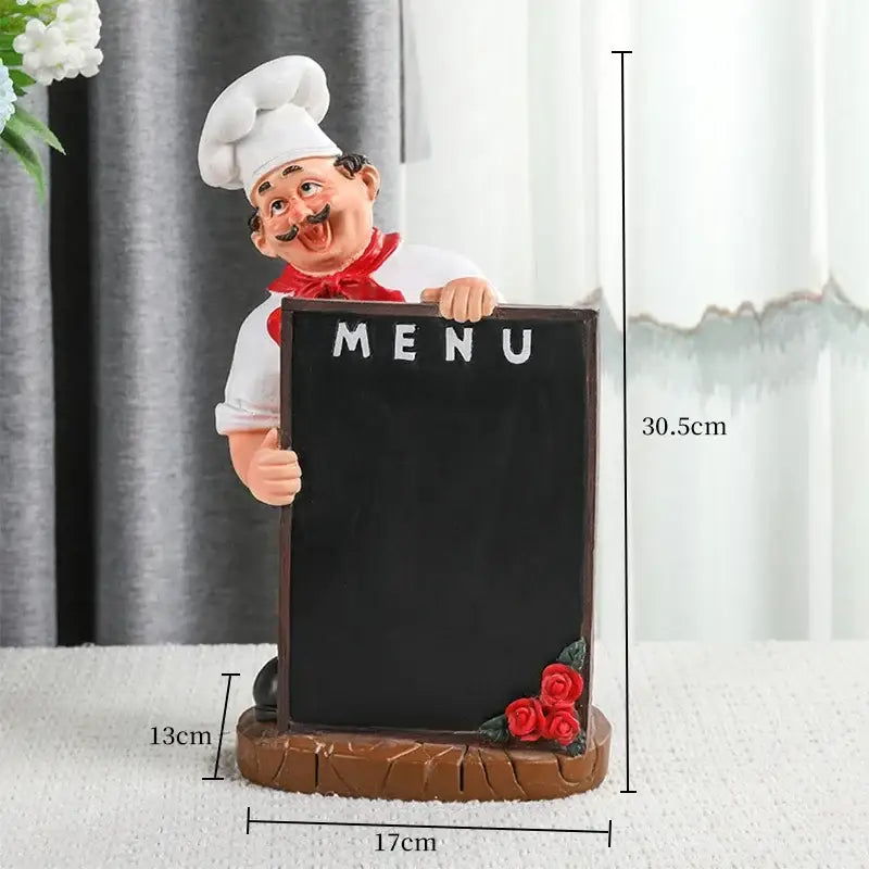 Cartoon chef resin wine rack kitchen decor storage holder