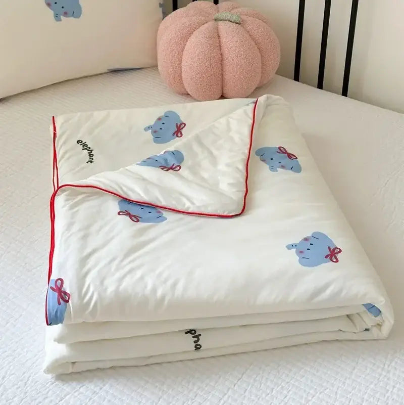 Cartoon patchwork white cookie summer cooling blanket bedroom comforter