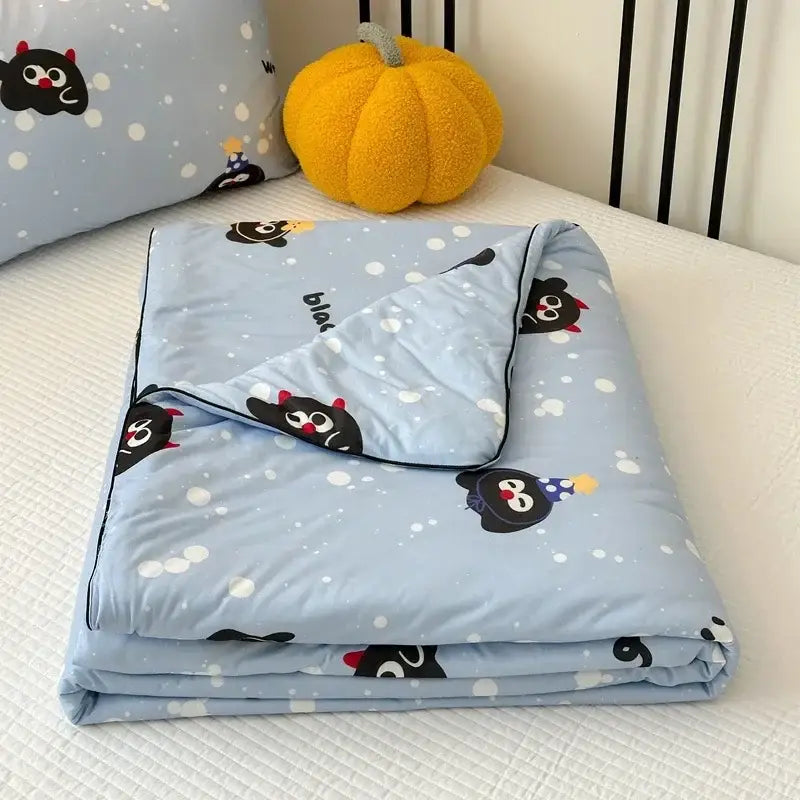 Cartoon patchwork white cookie summer cooling blanket bedroom comforter