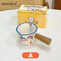 Cartoon white italian ceramic measuring cups kitchen strawberry set