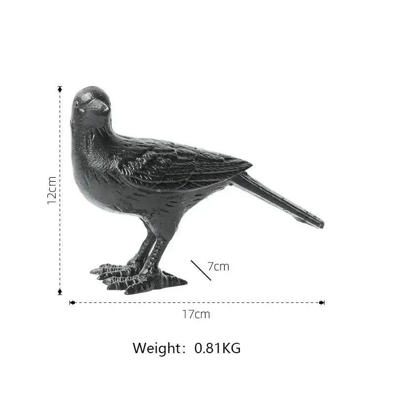 Cast iron bird decoration elegant living room figurine