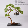 Chinese style gold enamel pine ornaments living room incense burner