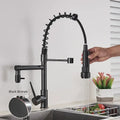 Chrome decorbites kitchen faucet with pull down spring hose