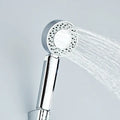 Chrome dual sided shower head with shower gel container bathroom spray